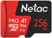 Карта памяти 256Gb microSDXC UHS-I U3 NETAC P500 Extreme Pro 256 ГБ, 100 МБ/с, Class 10
