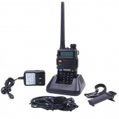 Рация BAOFENG UV-5R (UHF/VHF/FM),  АКБ 1800mAh. 5/2Вт. до 10км.