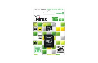 Карта памяти 16Gb microSDHC Card Ciass 10. MIREX