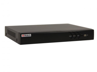 HiWatch DS-H204U. 4-х канальный гибрид (HD-TVI/AHD/CVI+2 IP-кам 4Мп),1 SATA для HDD до 6Тб