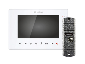 Optimus VMH-7.8 (w)+ DS-700L (сереб.) Комплект видеодомофона