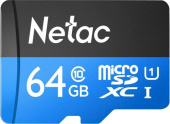 Карта памяти 64Gb microSDHC Card Class 10. NETAC (90Mb/s).